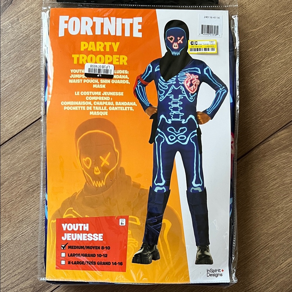 Spirit Fortnite Party Trooper Costume - Blue and Black